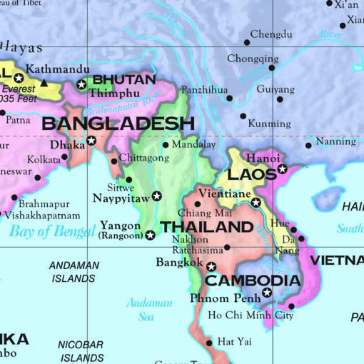 Asia Primary Wall Map by Kappa - Image 2
