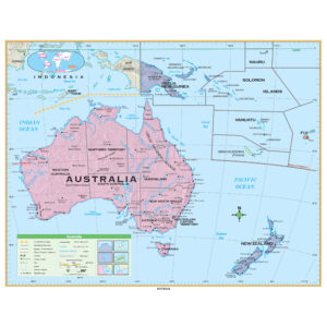 Australia Essential Wall Map by Kappa