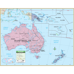 Australia Primary Wall Map by Kappa