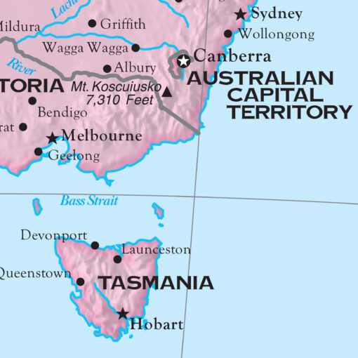 Australia Primary Wall Map by Kappa - Image 2