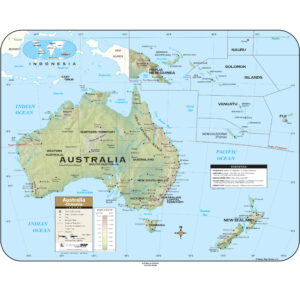 Australia Shaded Relief Wall Map by Kappa