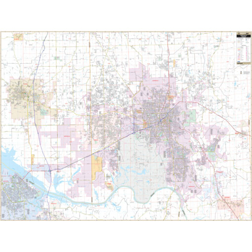 Huntsville, AL Wall Map by Kappa