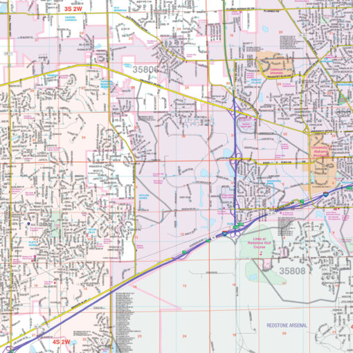 Huntsville, AL Wall Map by Kappa - Image 2