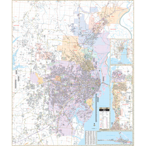 Mobile, AL Wall Map by Kappa