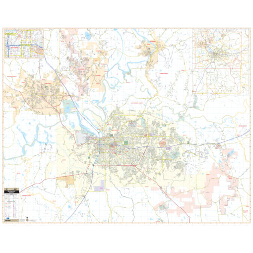 Montgomery, AL Wall Map by Kappa