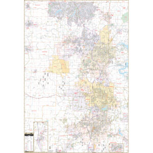 Fayetteville & Bentonville, AR Wall Map by Kappa