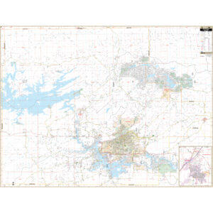 Hot Springs & Garland County, AR Wall Map by Kappa