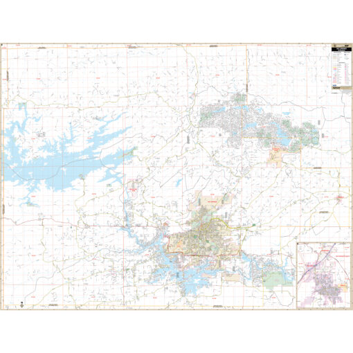 Hot Springs & Garland County, AR Wall Map by Kappa
