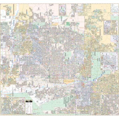 Phoenix, AZ Wall Map by Kappa