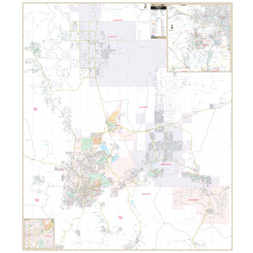 Prescott, AZ Wall Map by Kappa