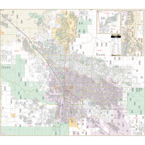 Tucson, AZ Wall Map by Kappa