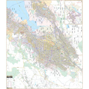San Jose & Silicon Valley, CA Wall Map by Kappa
