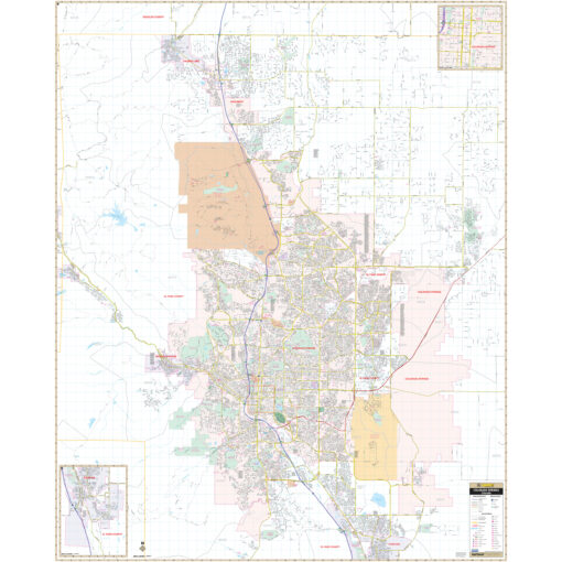 Colorado Springs, CO Wall Map by Kappa