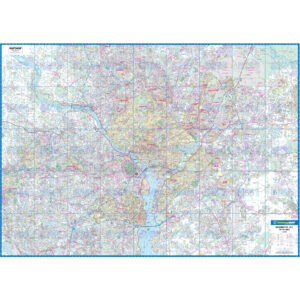 Washington, DC Metro Wall Map by Kappa