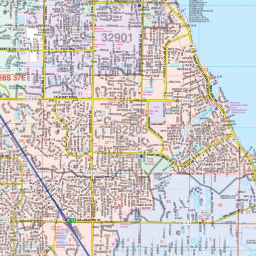 Brevard County, FL Wall Map by Kappa - Image 2