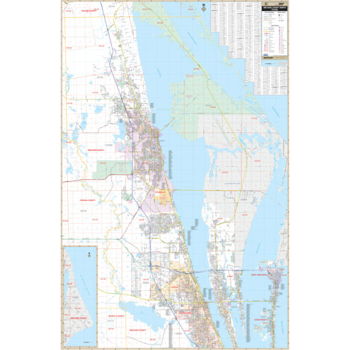 North Brevard County, FL Wall Map by Kappa