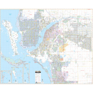 Fort Myers & Lee County, FL Wall Map by Kappa