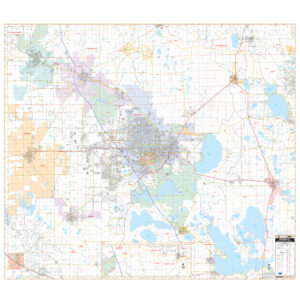 Gainesville & Alachua County, FL Wall Map by Kappa