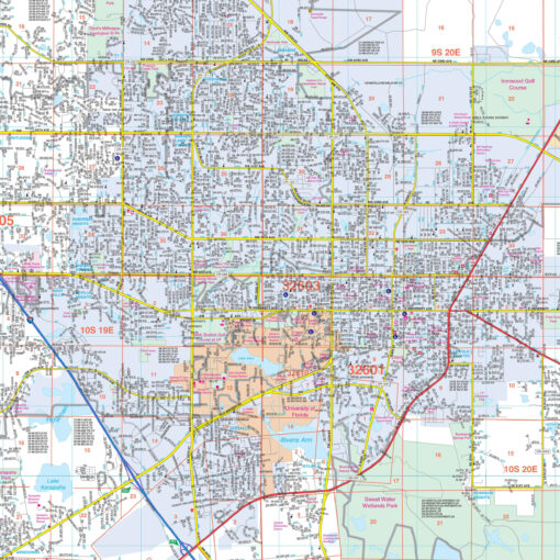 Gainesville & Alachua County, FL Wall Map by Kappa - Image 2