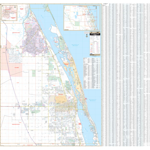 Indian River County, FL Wall Map by Kappa