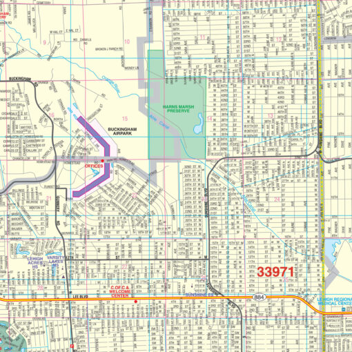 Lehigh Acres, FL Wall Map by Kappa - Image 2
