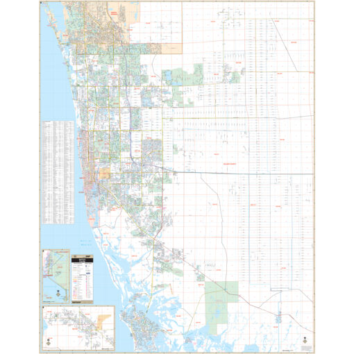 Naples & Collier County, FL Wall Map by Kappa