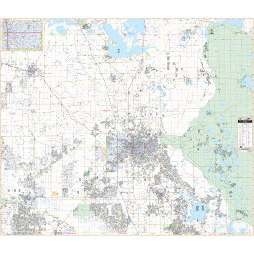 Ocala & Marion County, FL Wall Map by Kappa