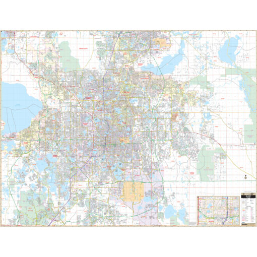 Orlando, FL Wall Map by Kappa