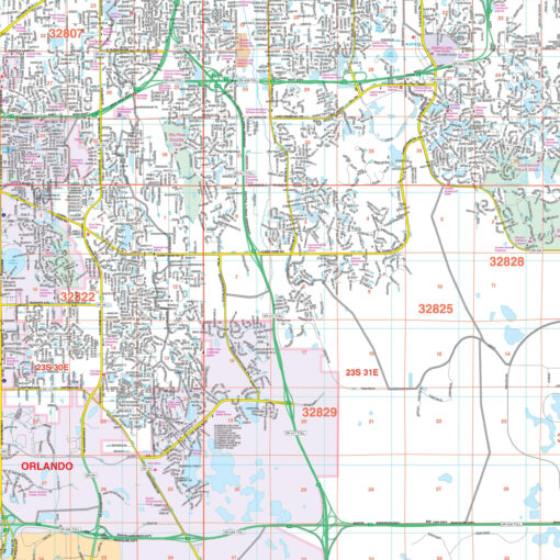 Orlando, FL Wall Map by Kappa - Image 2