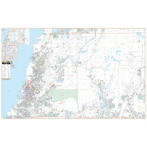 Western Pasco County, FL Wall Map by Kappa
