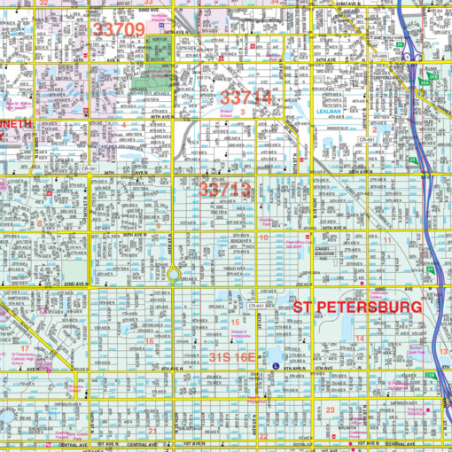 Pinellas County, FL Wall Map by Kappa - Image 2