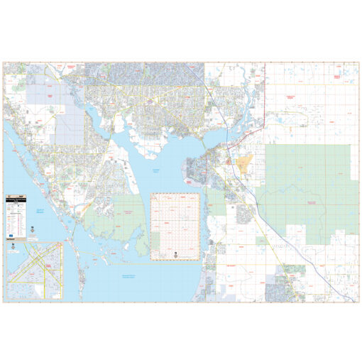 Port Charlotte & Charlotte County, FL Wall Map by Kappa
