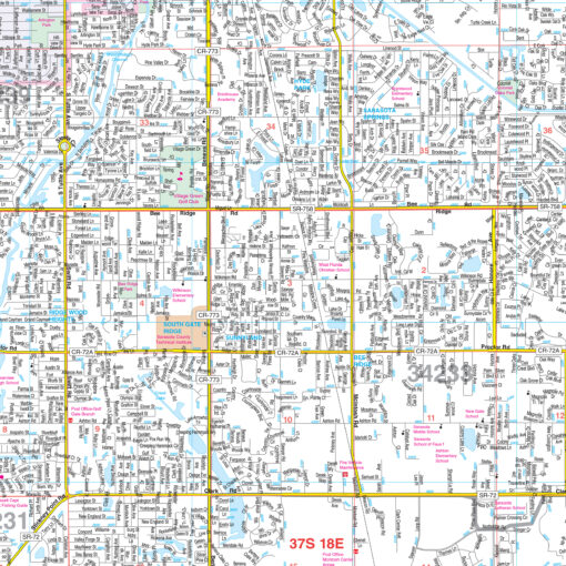 Sarasota County, FL Wall Map by Kappa - Image 2