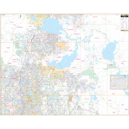 Seminole County, FL Wall Map by Kappa