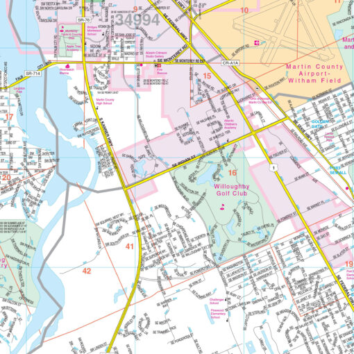 Stuart & Martin County, FL Wall Map by Kappa - Image 2