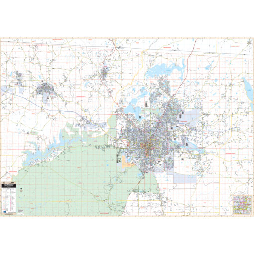 Tallahassee & Leon County, FL Wall Map by Kappa