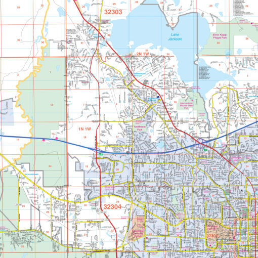 Tallahassee & Leon County, FL Wall Map by Kappa - Image 2