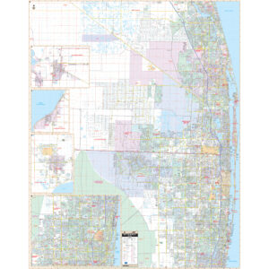 West Palm Beach & Palm Beach County, FL Wall Map by Kappa