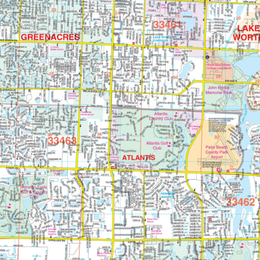 West Palm Beach & Palm Beach County, FL Wall Map by Kappa - Image 2