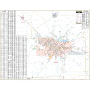 Albany & Dougherty County, GA Wall Map by Kappa