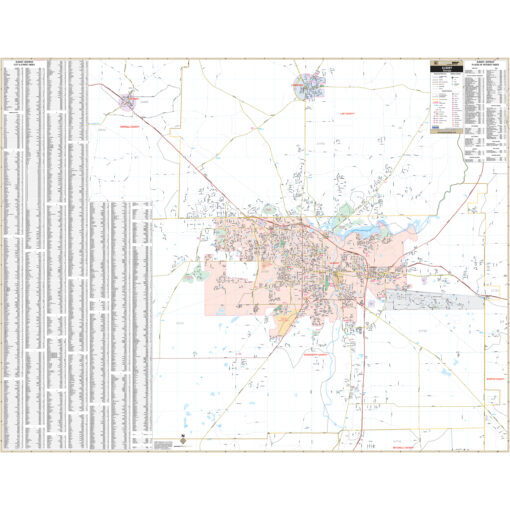 Albany & Dougherty County, GA Wall Map by Kappa