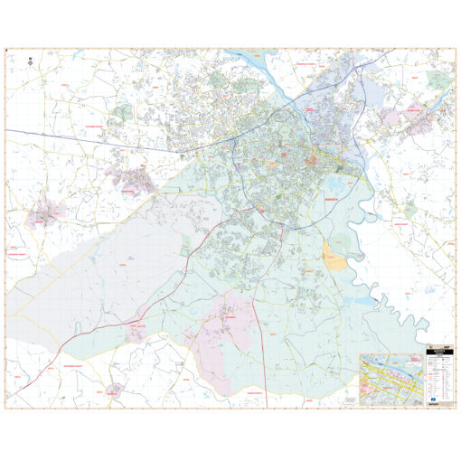 Augusta, GA Wall Map by Kappa