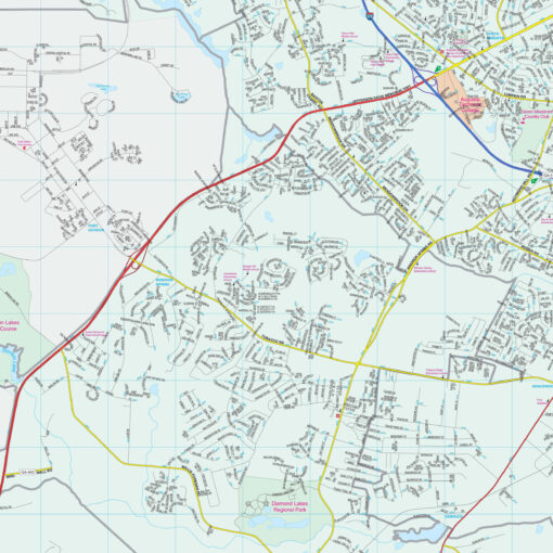 Augusta, GA Wall Map by Kappa - Image 2
