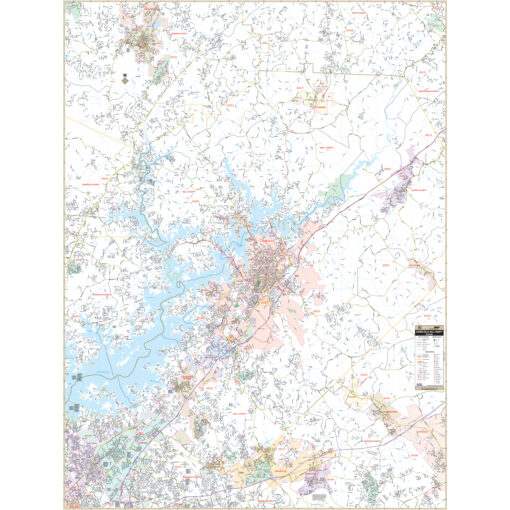 Gainesville & Hall County, GA Wall Map by Kappa