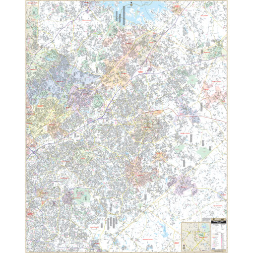 Gwinnett County, GA Wall Map by Kappa