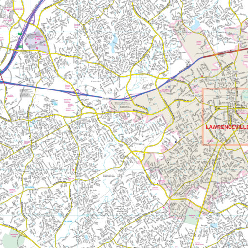 Gwinnett County, GA Wall Map by Kappa - Image 2