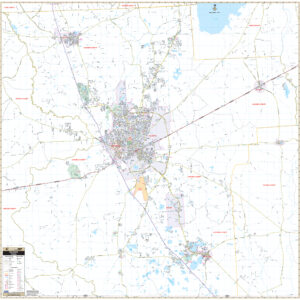 Valdosta & Lowndes County, GA Wall Map by Kappa