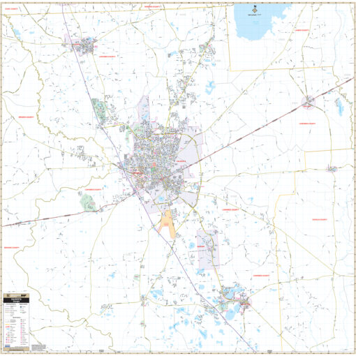 Valdosta & Lowndes County, GA Wall Map by Kappa