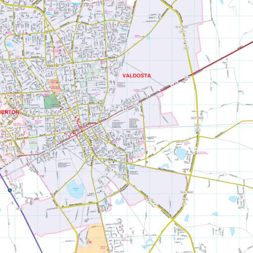 Valdosta & Lowndes County, GA Wall Map by Kappa - Image 2