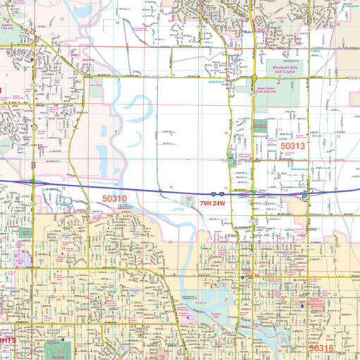 Des Moines, IA Wall Map by Kappa - Image 2